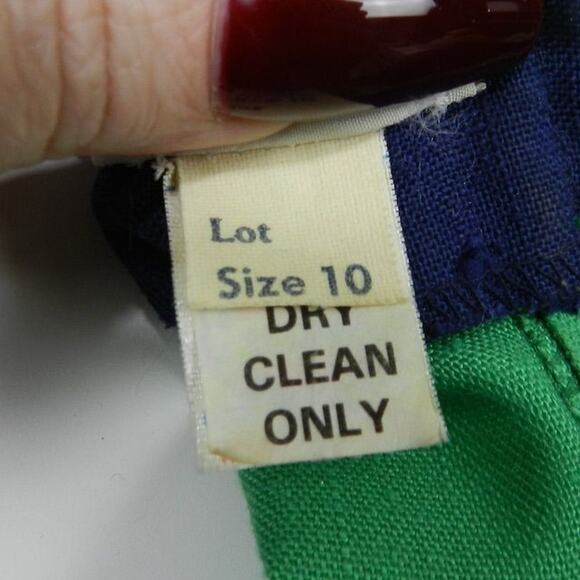 Vintage 80s Dress David Warren Women’s Size 10 Green Retro Twee Preppy Career - Picture 9 of 11